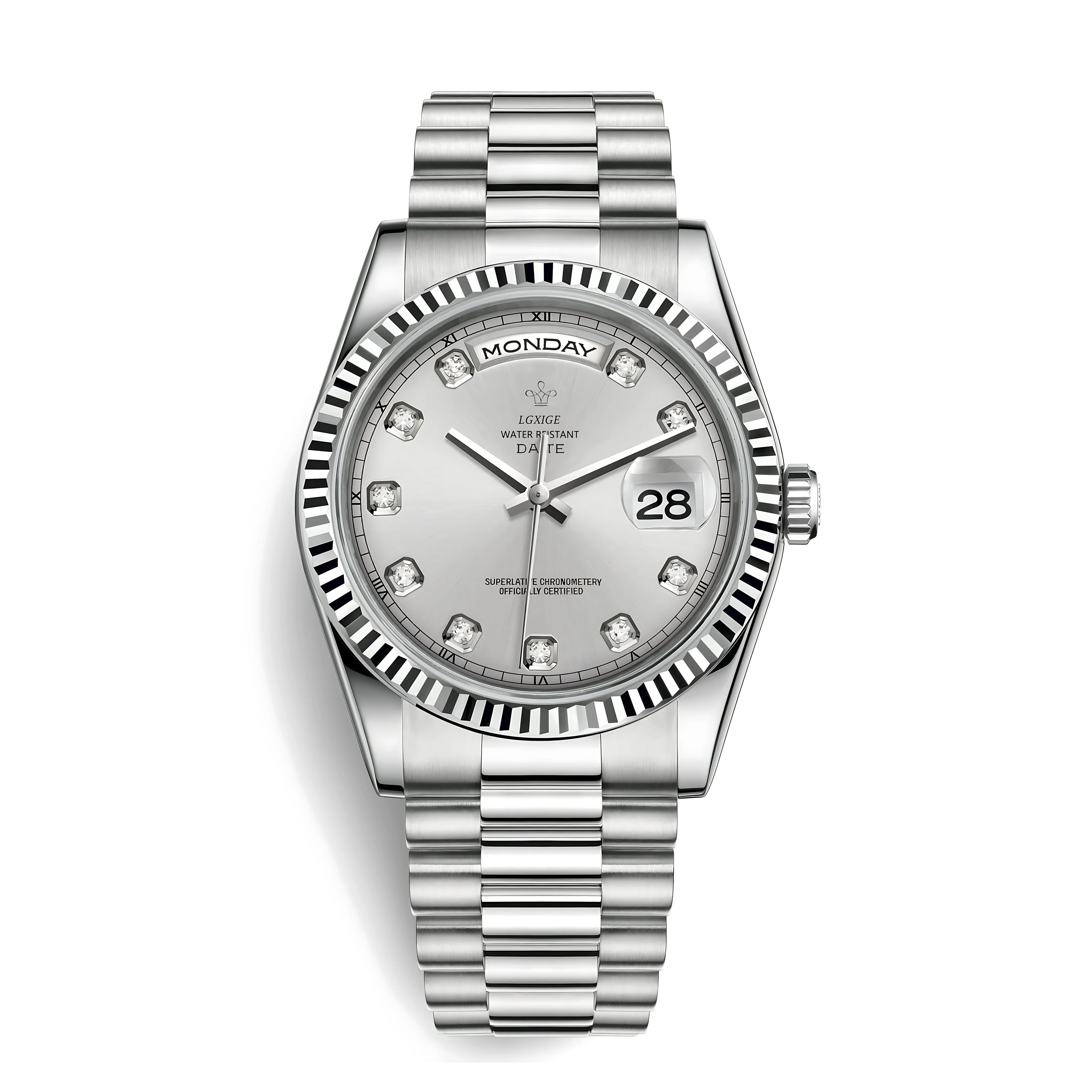 THE DATE - Gem Set Silver
