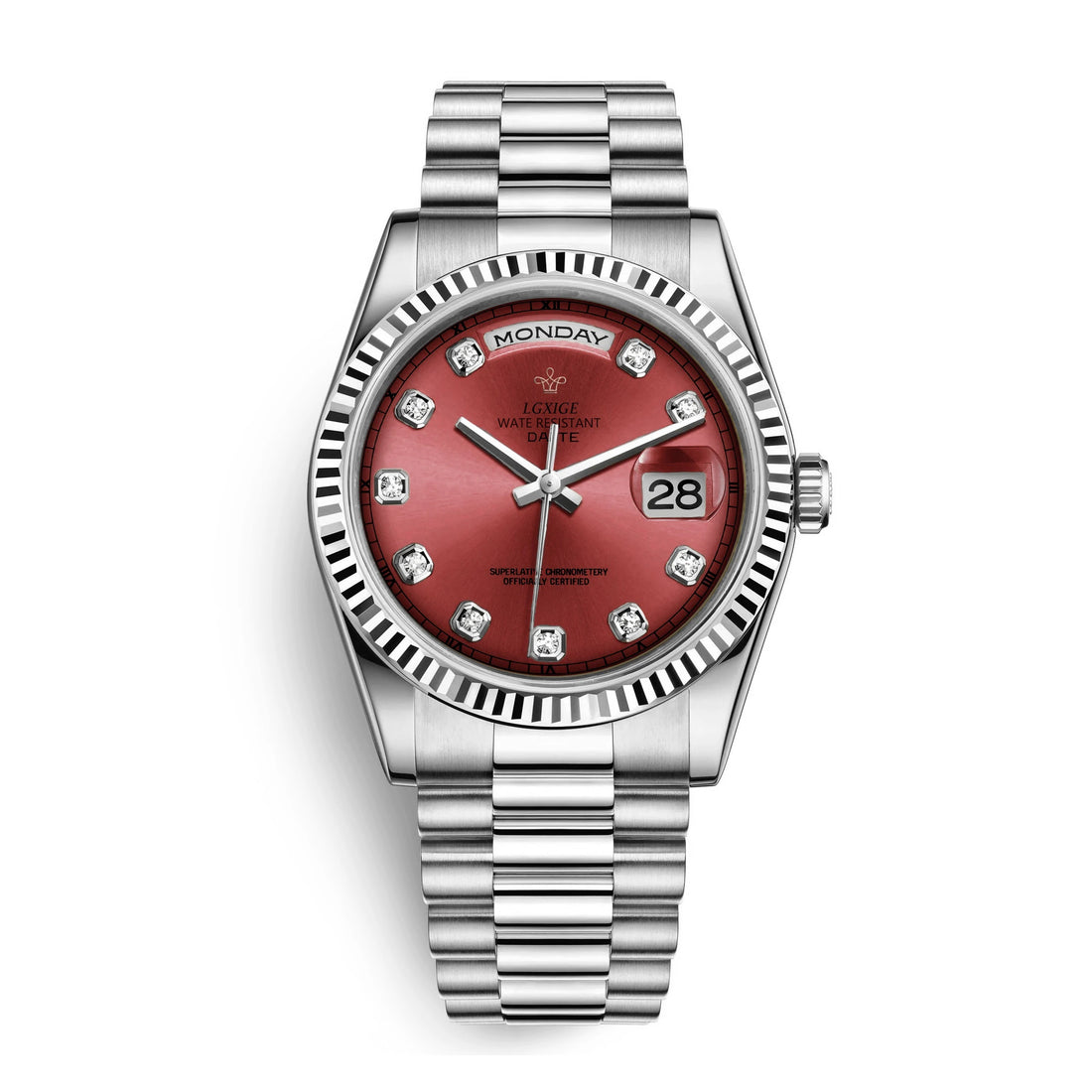 THE DATE - Gem Set Ruby Red &amp; Silver Edition